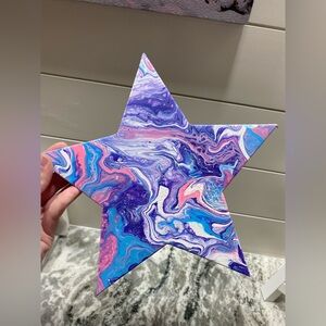 Abstract Star-Shaped Canvas Art